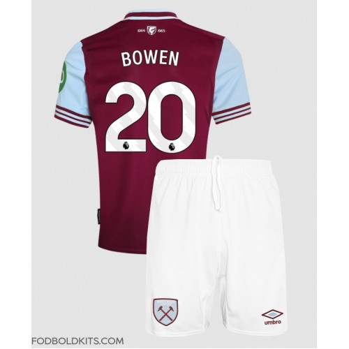 West Ham United Jarrod Bowen #20 Hjemmebanesæt Børn 2024-25 Kortærmet (+ Korte bukser)